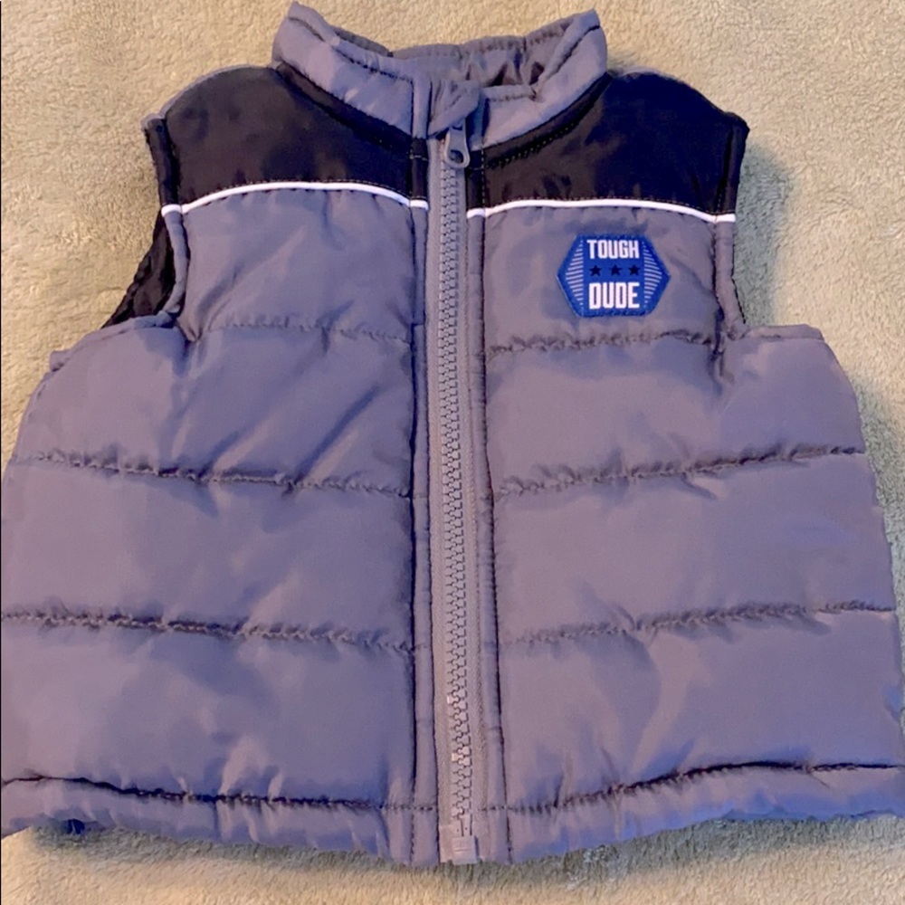 Baby puffy vest healttex size 3-6 months gray